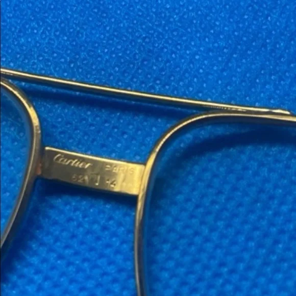 Rare 🔥 Cartier Vendome Santos Aviator Frames only James Bond 18K Gold Plated